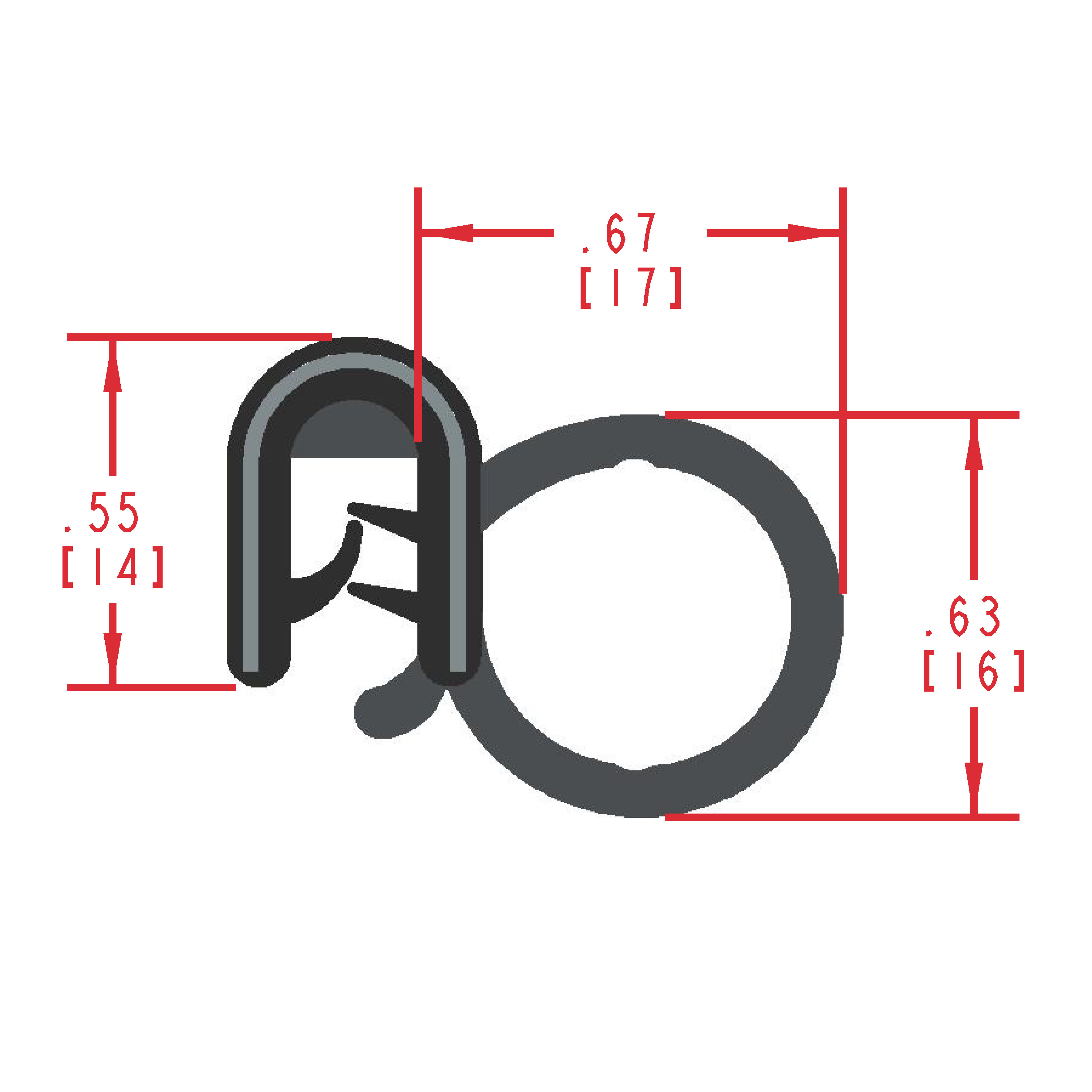 Side Bulb Rubber Seals Ebco, Inc 8475319500